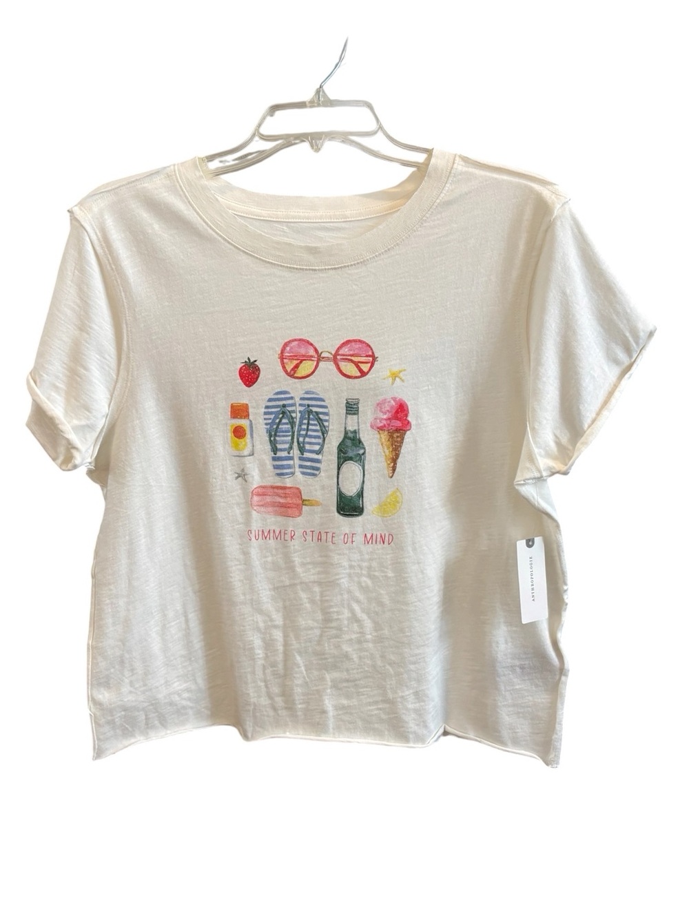 Maeve/Anthropologie The Caitlin Boxy Tee in Neutral Pattern. NWT - Picture 4 of 13